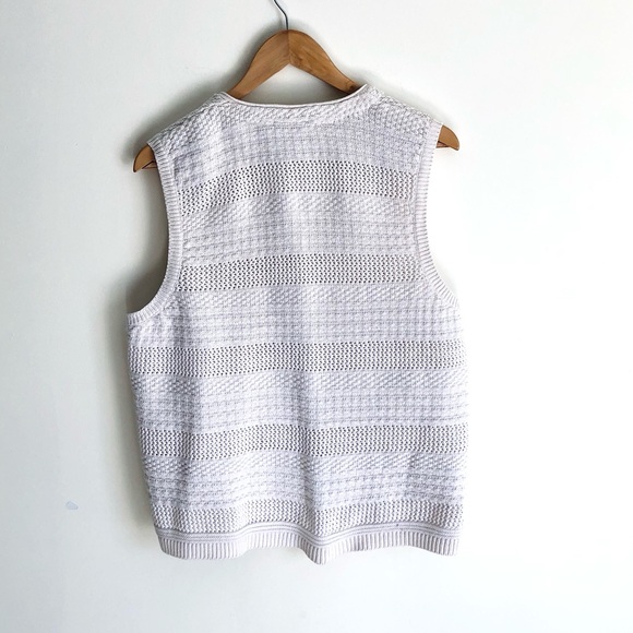 Vintage cream knit vest - Picture 9 of 13